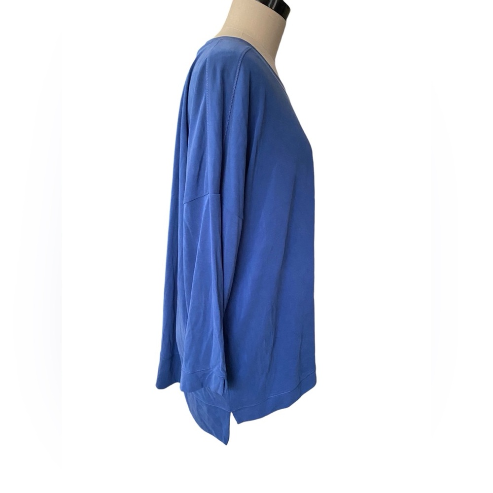 Chico’s Zenergy Women’s Blue Shirt 3/4 Length Sleeves Very Soft Size 4 - Picture 3 of 6